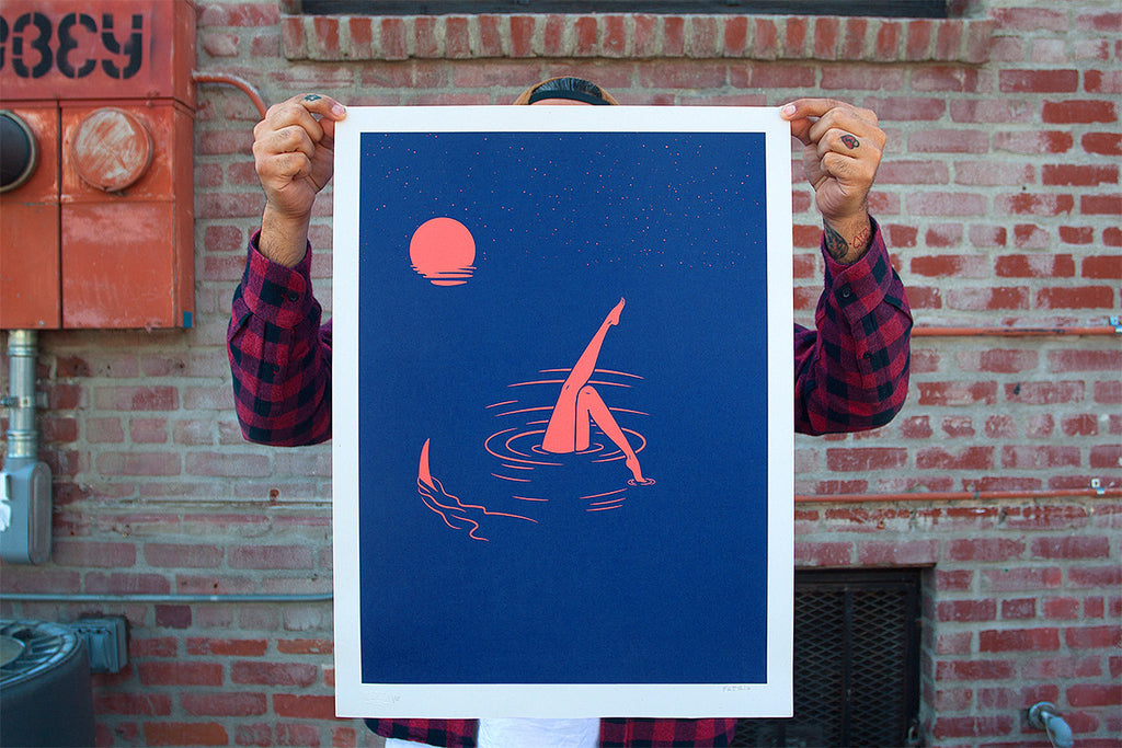 Midnight Swim | Silkscreen Print | Never Made Graphic Art